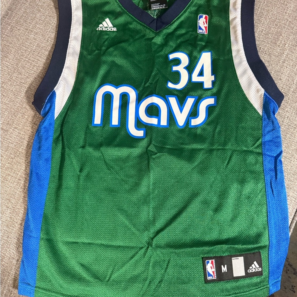 Adidas Youth medium Vintage Mavs Basketball Jersey, Harris #34 NWOT